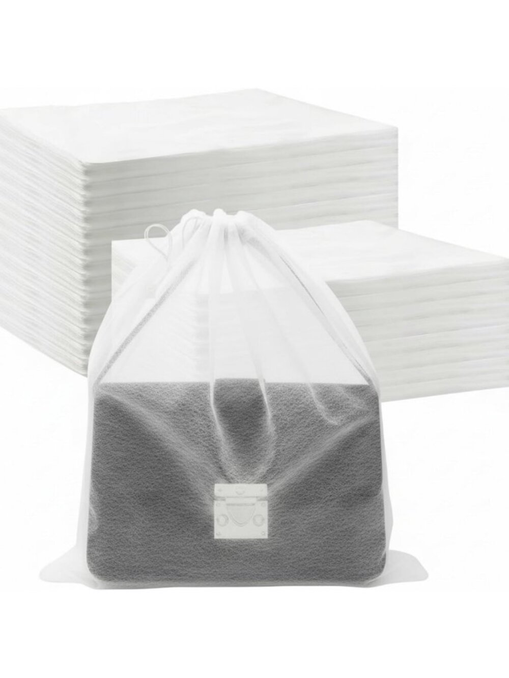 300 Pcs Handbag Dust Bags - 19.7x23.7 inches Non-Woven Storage Pouches